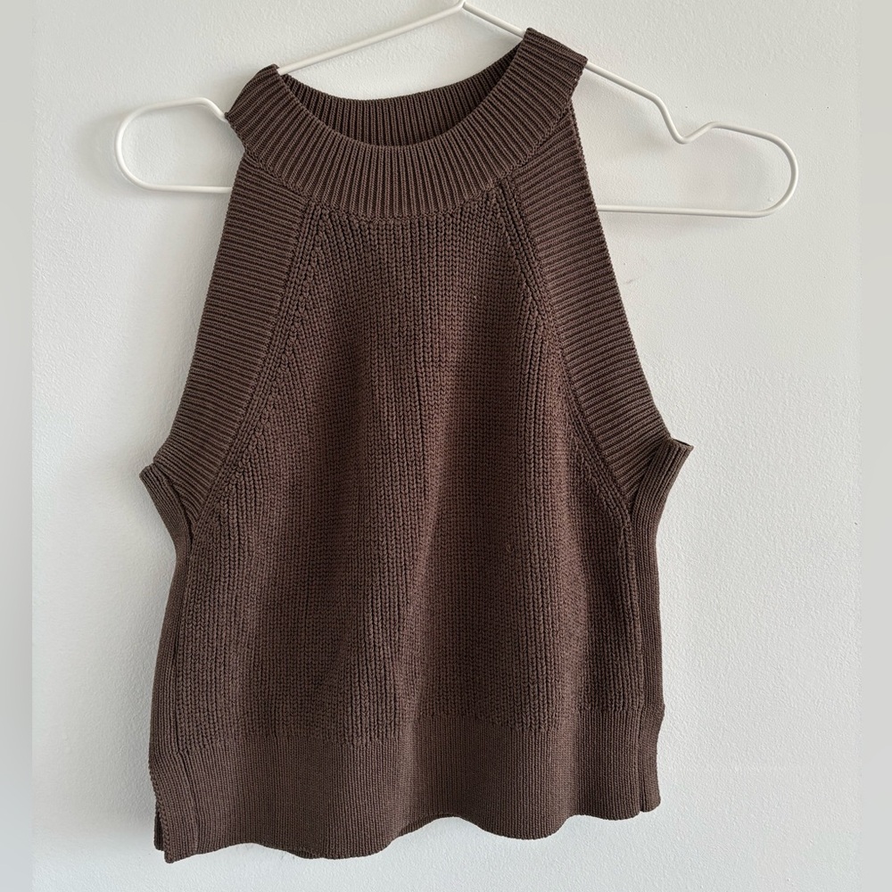 Wilfred - Taupe - Crevier Knit Top - Size Small